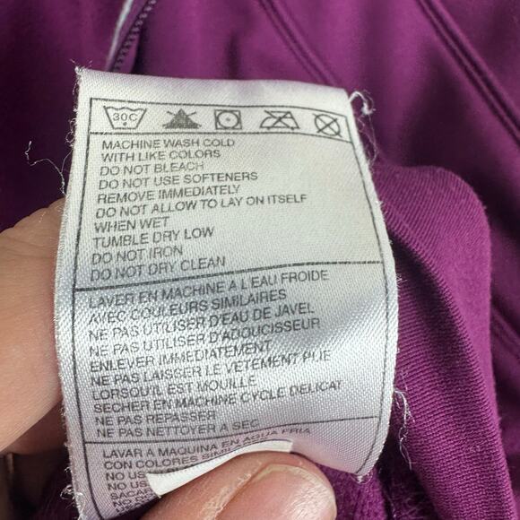 Nike Purple Full Zip Mock Neck Stretchy Athletic Jacket Women's Size XL - Picture 7 of 7